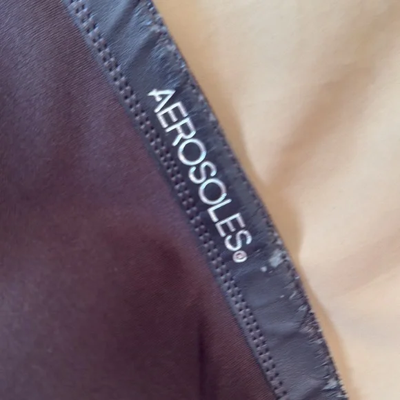 Aerosoles size 8.5 chocolate brown suede wedge boot - Picture 5 of 12